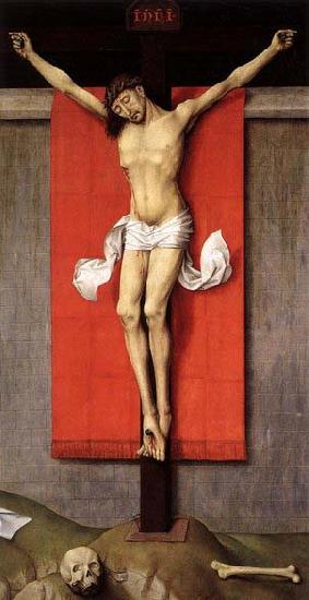 WEYDEN, Rogier van der Crucifixion Diptych oil painting picture